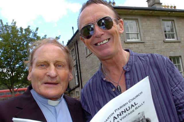 Canon Kenneth Kingston, Desertmartin Parish Church Rector, with Sean Henry, Magherafelt Council good relations officer, who officially opened the parish church’s 25th annual garden fete and vintage rally in August 2010. Picture: Simon Robinson/Mid Ulster Mail archives
