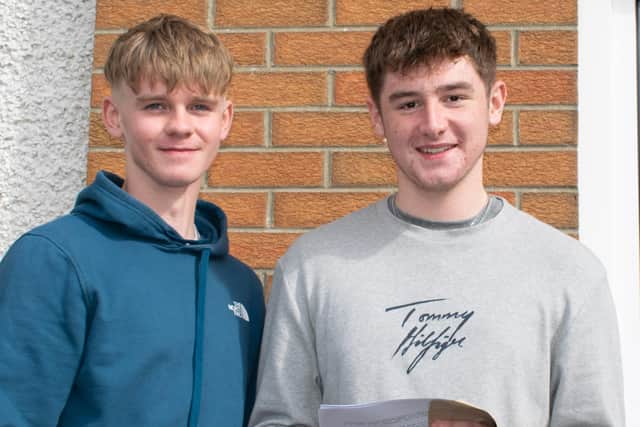 Coleraine Grammar School students getting their GCSE results