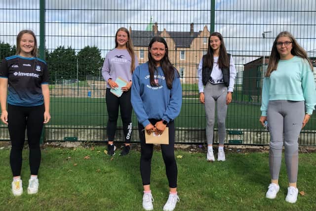 Straight ‘A’  GCSE students: Katie Bonnes, Ava McAleese, Aoife McCloskey, Eimear O’Neill and Aoife Murray.