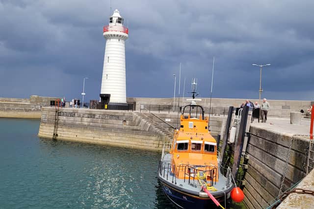 Donaghadee harbour and lifeboat pictured in early August 2021. Picture: Darryl Armitage