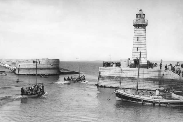 Lighthouse and harbour, Donaghadee, Co Down. PRONI Reference: D4069/11/15. Picture: Courtesy of The Deputy Keeper of the Records Public Record Office of Northern Ireland