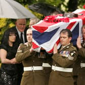 The 2009 funeral of Lance Corporal Nigel Moffet who was killed in Afghanistan while serving with the Light Dragoons Regiment