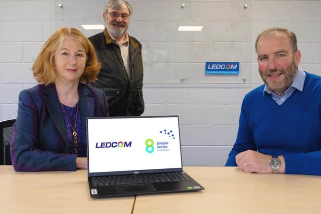 Pictured are LEDCOM’s Chairman Dr Norman Apsley OBE with Shirley Palmer, CEO and Founder of The Simple Series and LEDCOM’s Chief Executive Officer, Ken Nelson MBE. They are encouraging rural women to sow their own seeds and start a business via the Seed Formula.