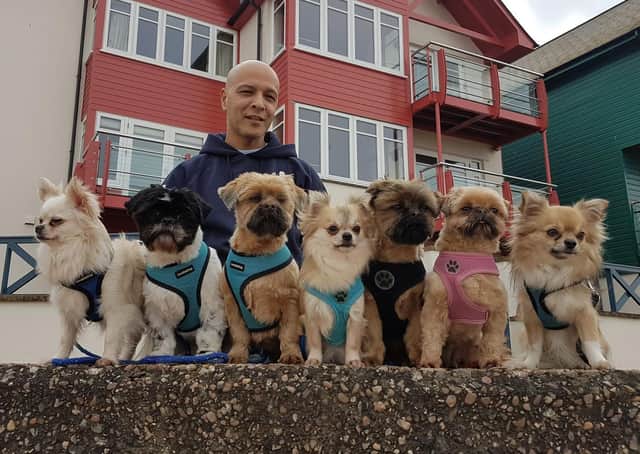 Robert Donkers with Jake, Ronan, Pippa, Hannah, Olive, Madeleine, Violet and Wilbur