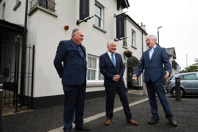Joint owners Seamus Devlin and Marty O’Higgins from Hillyard House Castlewellan and John McGrillen, Chief Executive, Tourism NI
