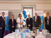 Top table at the President’s lunch was (L-R), David Burns Chief Executive LCCC, Sir Jeffrey Donaldson MP,
Denise Watson, Minister, Gordon Lyons MLA, Garry MacDonald Chamber President and the Mayor,
Alderman Stephen Martin