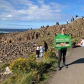 League Against Cruel Sports’ campaign with members of the public at The Giant’s Causeway