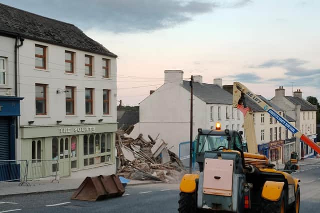 Collapsing building in Tandragee town centre