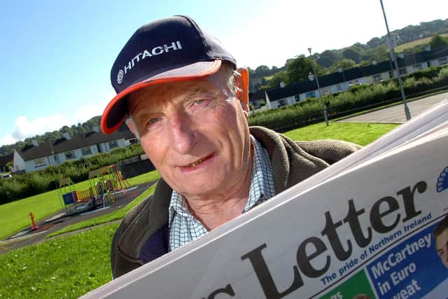 David Crooks has time to flick through the News Letter for the latest news before setting off in the Mid-Ulster Vintage Vehicle Club’s sponsored two day tractor and car trek from Moneymore to Castlerock in August 2010. Picture: Simon Robinson/Mid Ulster Mail archives