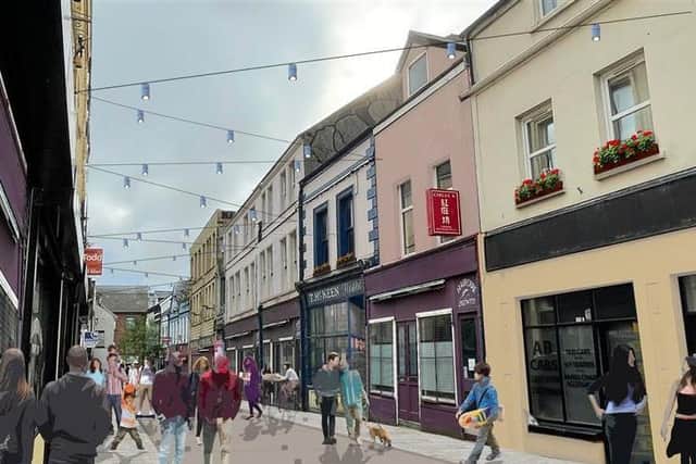 Dunluce Street and Lower Cross Street, proposed pedestrianisation and upgrade.