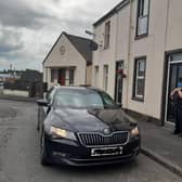 Police at the scene of an incident in Fitzroy Street, Portadown.