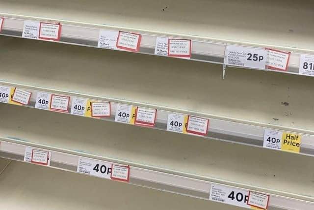 Panicked shoppers emptied the shelves of supermarkets due to Covid. Stores sold out of toilet paper, pasta and other food in March last year. Picture: Colm Lenaghan/ Pacemaker