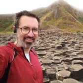 Ballymoney man Ian Elliott running at the Giant's Causeway