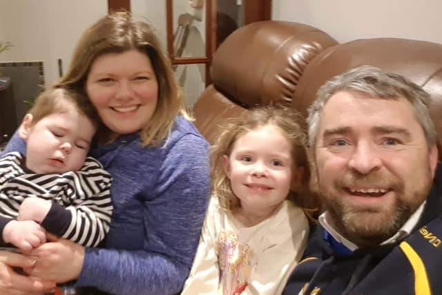 Susie and Vincent Doran with their son JJ (3) and daughter Evie (5).