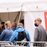 As part of the drive to get young and more people to get the COVID-19 vaccination a pop up vaccine centre open at Custom House Square ahead of the Belsonic concerts in Belfast City Centre. 

Picture by Jonathan Porter/PressEye