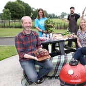 Pictured at the launch of the food fair are: (l-r) Jonny Cuddy, Ispini Deli; Sharon McMaster, Kinder Garden Cooks; Carlos Capparelli, Capparelli Cooks and Alderman Amanda Grehan, Lisburn & Castlereagh City Council's Development Committee Chair.