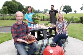 Pictured at the launch of the food fair are: (l-r) Jonny Cuddy, Ispini Deli; Sharon McMaster, Kinder Garden Cooks; Carlos Capparelli, Capparelli Cooks and Alderman Amanda Grehan, Lisburn & Castlereagh City Council's Development Committee Chair.