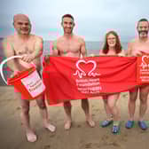 Members of British Naturism Northern Ireland David Armitage, Conor Teer, Noreen Kennedy, Gary Kennedy and Michael Tuke
