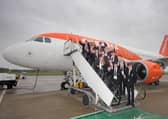 Previous finalists in the ABP Angus Youth Challenge departing for Birmingham in 2019 for a study tour with ABP and the Northern Irish Angus Producer Group