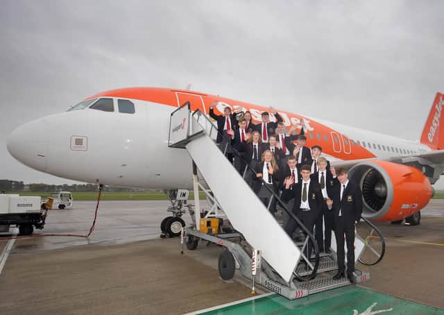 Previous finalists in the ABP Angus Youth Challenge departing for Birmingham in 2019 for a study tour with ABP and the Northern Irish Angus Producer Group