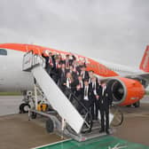 Finalists in the APB Angus Youth Challenge setting off for England on their study tour. Picture: Cliff Donaldson