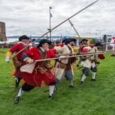 Re-enactors put on a show for spectators at Castle Green.