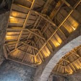 The replacement roof in the Great Keep.