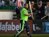 Ireland's Paul Stirling scored an impressive 115 not out during their T20 win over Zimbabwe. Picture by Lawrence Moore