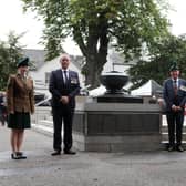 L-R Cadet Cpl Nicole Hughes, Deputy Lord Lieutenant Mr Simon Cassells, 
Martin Thompson Vice-President of Armagh Royal British Legion, David Hammerton President of Armagh Royal British Legion and Lord Mayor Alderman Glenn Barr.