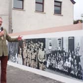 The Mayor, Councillor William McCaughey unveiling the mural.