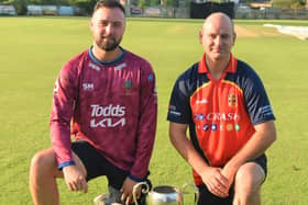 Eglinton captain Andy Millar and Brigade skipper Andy Britton ready for the North West Senior Cup Final. Picture by Lawrence Moore