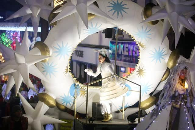 Lisburn and Castlereagh Borough Council celebrate the start of the Christmas period with a festival of light, parade and Santa turning on the Christmas tree light. November 2019. Picture by Jonathan Porter/PressEye