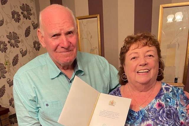 Carol and Robert ( Roy ) Reid, from Carrick, received congratulations from the Queen on their diamond wedding anniversary