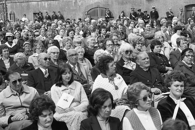 Crowds gathered to soak up sun and history in June 1980 when celebrations were held to mark Carrickfergus Castle's 800th birthday. Picture: News Letter archives