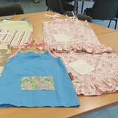 Pillowcase dresses made over the summer by students from the Skills for your Life and Work Level 1 programme at SERC for Dress a Girl Around the World and Compassion Direct UK
