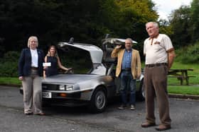 Michelle Knight-McQuillan, secretary Garvagh Clydesdale Vintage Vehicle Club , Deborah Hunter, WHSCT, Andrew Wilson, treasurer Garvagh Clydesdale Vintage Vehicle Club and Nevin Smith, chairman Garvagh Clydesdale Vintage Vehicle Club