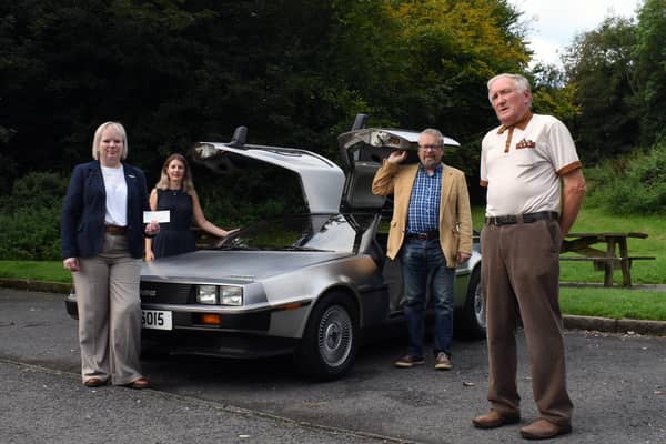 Michelle Knight-McQuillan, secretary Garvagh Clydesdale Vintage Vehicle Club , Deborah Hunter, WHSCT, Andrew Wilson, treasurer Garvagh Clydesdale Vintage Vehicle Club and Nevin Smith, chairman Garvagh Clydesdale Vintage Vehicle Club