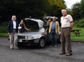 Michelle Knight-McQuillan, secretary Garvagh Clydesdale Vintage Vehicle Club , Deborah Hunter, WHSCT, Andrew Wilson, treasurer Garvagh Clydesdale Vintage Vehicle Club and Nevin Smith, chairman Garvagh Clydesdale Vintage Vehicle Club