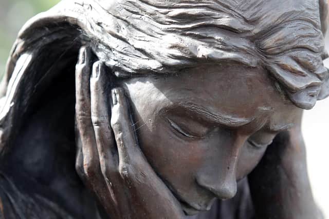 The 1972 IRA attack in the Co. Londonderry village killed civilians from both sides of the community with eight-year-old Kathryn Eakin, who was cleaning the windows of her family's grocery store, being the youngest.  Pictured is the memorial statue in the centre of Claudy village. Photo: Press Eye.