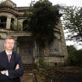 The home of former Detective Inspector John Nixon on the 9 Ballygomartin Road in Belfast. Local DUP councillor Brian Kingston pictured at the house in September 2010. Picture: Jonathan Porter/Presseye.com