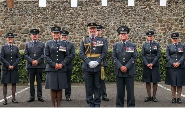 Members of the RAF contingent at the Battle of Britain service at Joymount. Photos: SAC James Braithwaite