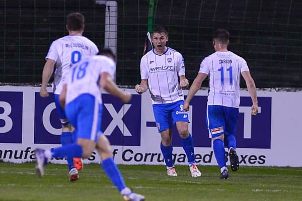 Stephen Lowry started the goal scoring for Coleraine at Dungannon Swifts