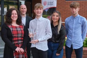 Nick Griggs (centre) with his parents and friends at the Civic Honours reception
