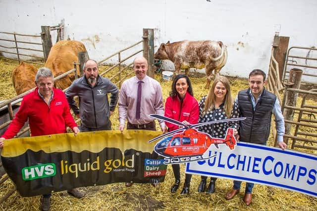 Pictured at the launch are sponsors Niall and Megan Turley (right) from Culchie Comps, James Alexander Jalex Herd (second left), Paul Elwood Liquid Gold with AANI representatives Kerry Anderson and Barclay Bell.