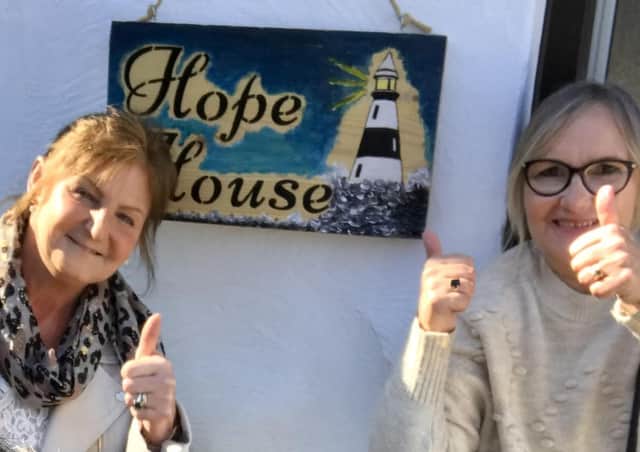 Heather Garrett (left)  from 1in3 and Dawn McConnell from Hope House.