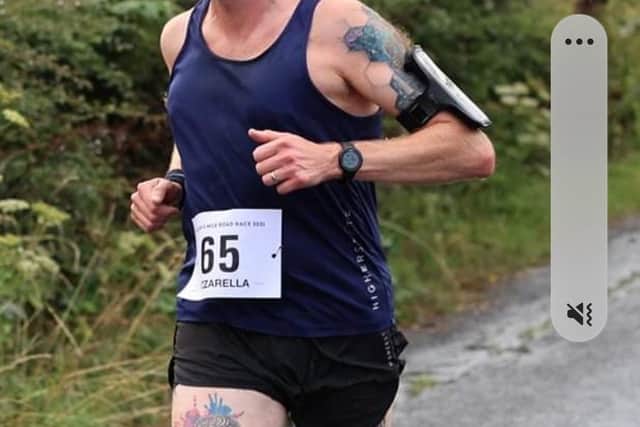 Craig has been training for the Belfast Marathon.