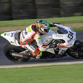 Alastair Seeley on the IFS Yamaha at Bishopscourt in Co Down on Saturday.