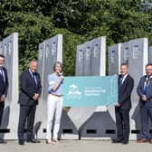 Pictured alongside the Chair of The Gallaher Trust Ian Paisley MP is: Graham Whitehurst, Chair of Mid and East Antrim Borough Council’s Manufacturing Task Force; Mid and East Antrim Borough Council’s Deputy Mayor Councillor Matthew Armstrong; Nicola Olphert, Student Support, Northern Regional College; Wilbert Moore, Managing Director, Moore Concrete; Lorraine Farrell, Growth Development and Marketing Manager, GES Group; and Neil Collins, Managing Director Wrightbus.