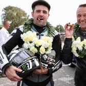 Michael Dunlop and Steve Plater had plenty of fun at the Goodwood Revival motorsport festival where they won the Barry Sheene Memorial Trophy.