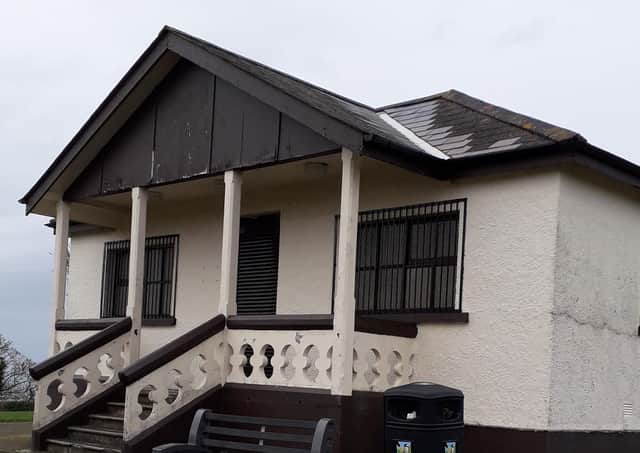 The toilet block at Larne Town Park